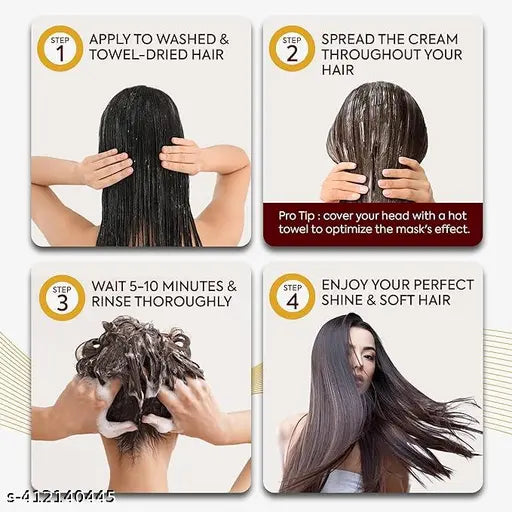 Collagen Expert Absolut Repair Mask |Dry Hair Mask Provides Deep Conditioning & Strength | With Gold Quinoa & Wheat Protein (Pack of 1)