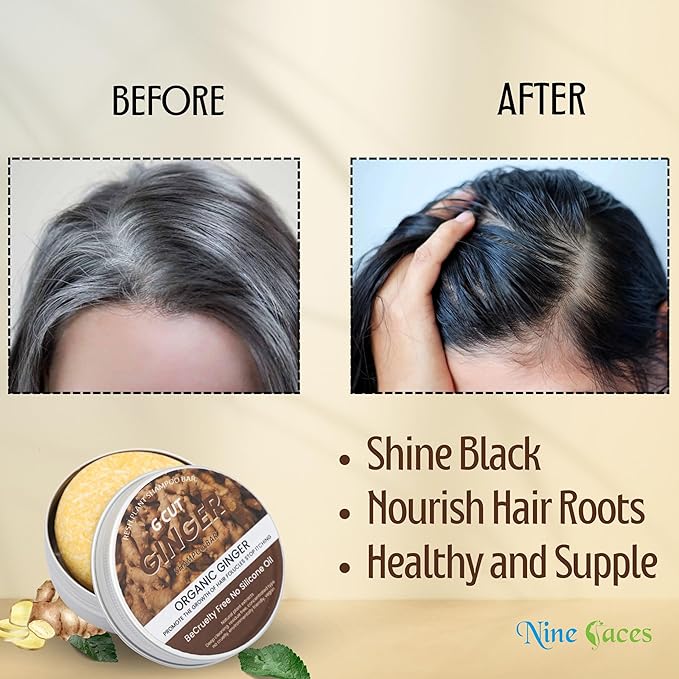 Shampoo Bar | Hair Cleansing Bar | 100% Pure, Natural Color Restoring Shampoo Bar - Revitalize, Nourish, and Shine (GINGER)