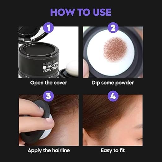 Hairline Powder Instant Hair Root Touch Up Hair Powder, Hair Topper for Women and Men